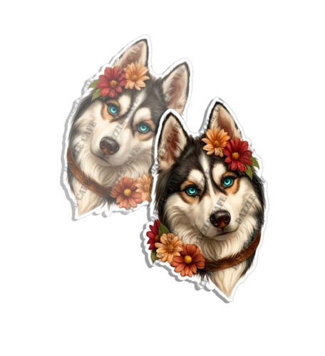 Adesivo siberian husky cane - siberian,